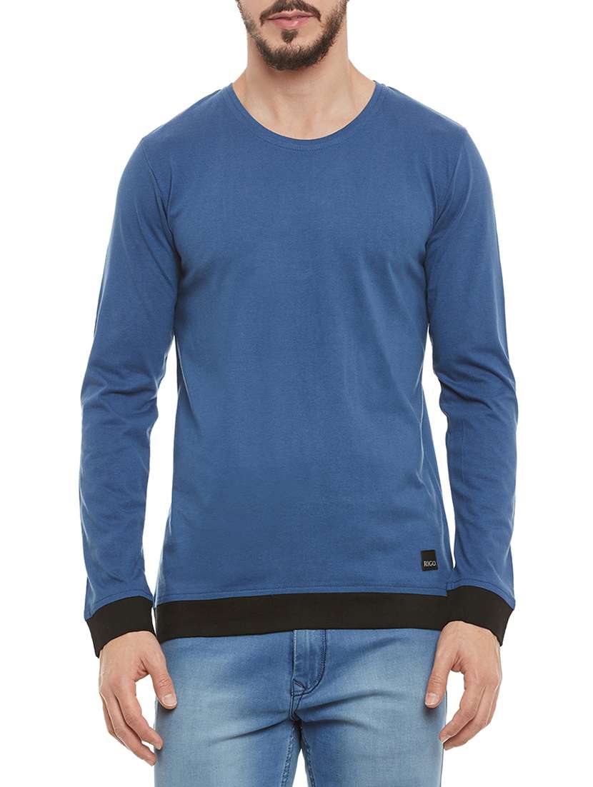 navy blue cotton t-shirt