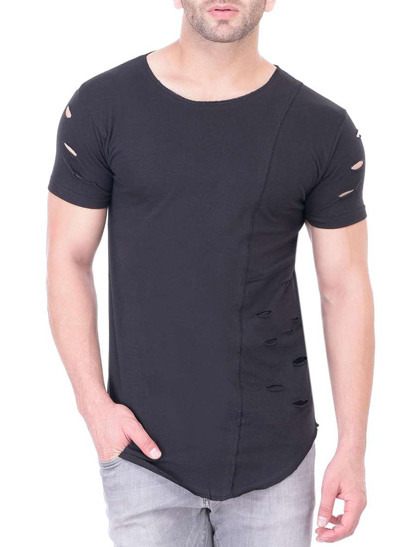 black cotton t-shirt