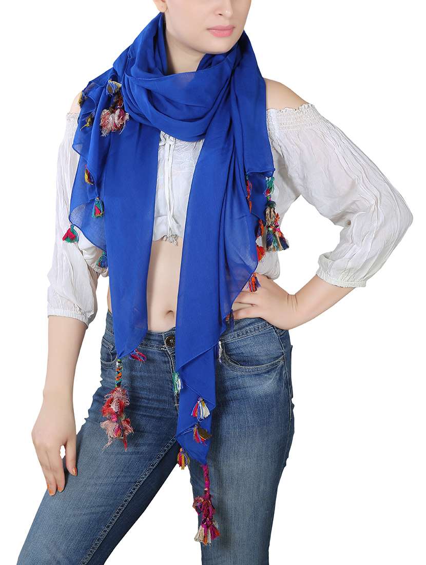 blue cotton scarf