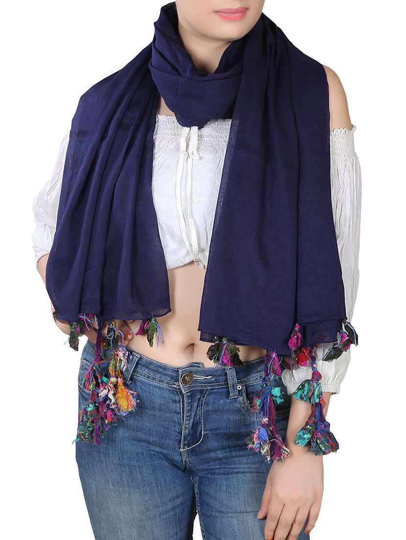 blue cotton scarf