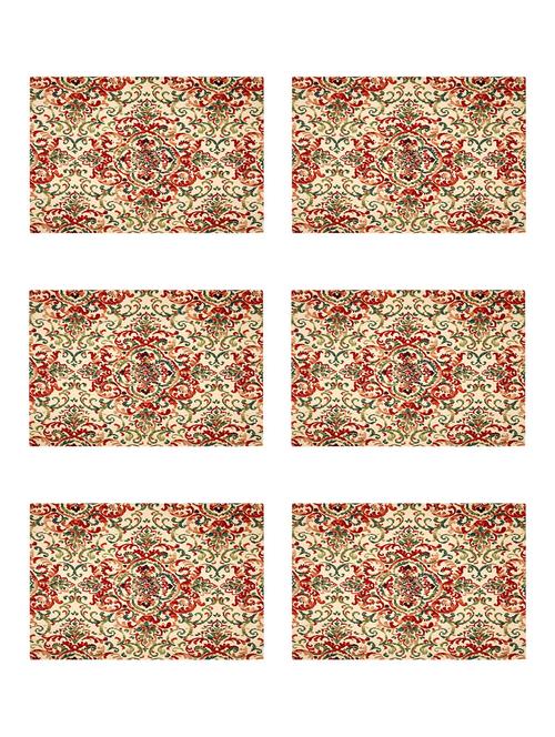 ambbi collections printed polyester set of 6 placemats - 13873524 - Standard Image - 0