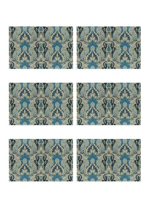 ambbi collections printed polyester set of 6 placemats - 13873530 -  Standard Image - 0