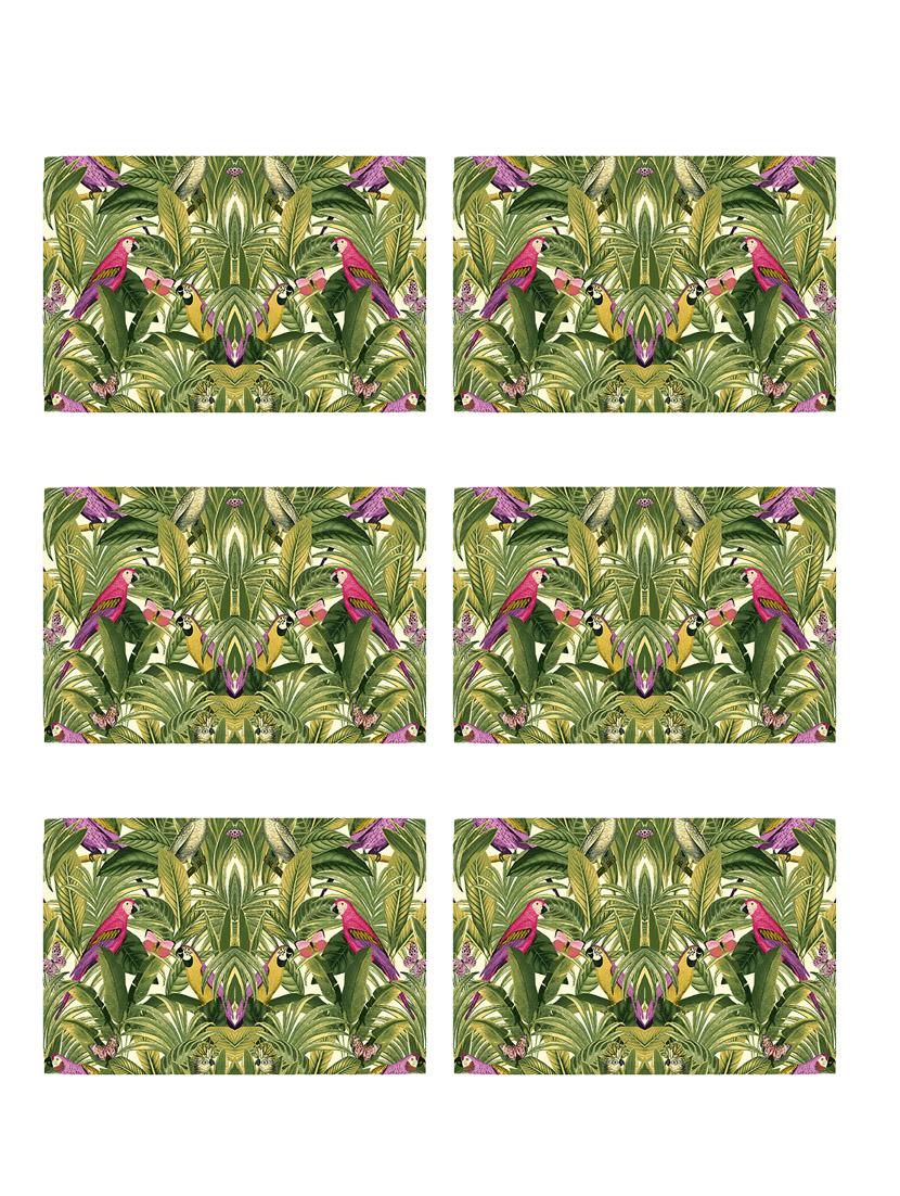 ambbi collections printed polyester set of 6 placemats - 13873534 - Zoom Image - 0