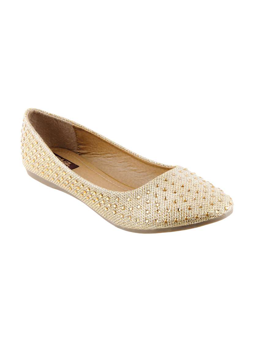 gold slip on ballerina