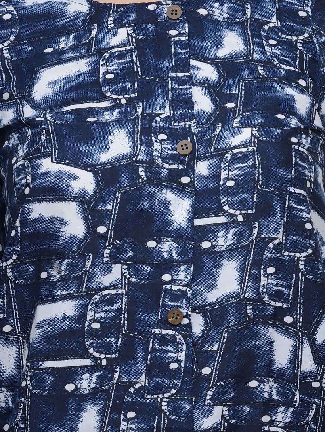 women's straight round neck top - 13876917 -  Standard Image - 3