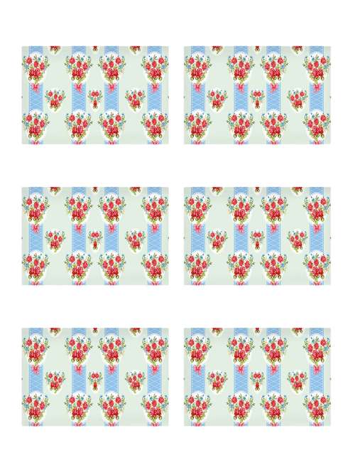 ambbi collections printed polyester placemat set of 6 pcs - 13879793 -  Standard Image - 0