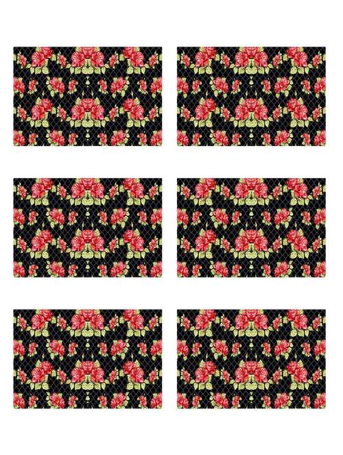 ambbi collections printed polyester placemat set of 6 pcs - 13879794 -  Standard Image - 0