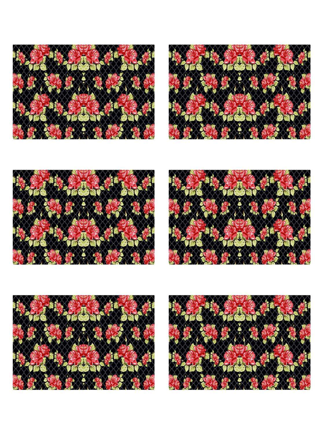 ambbi collections printed polyester placemat set of 6 pcs - 13879794 -  Zoom Image - 0