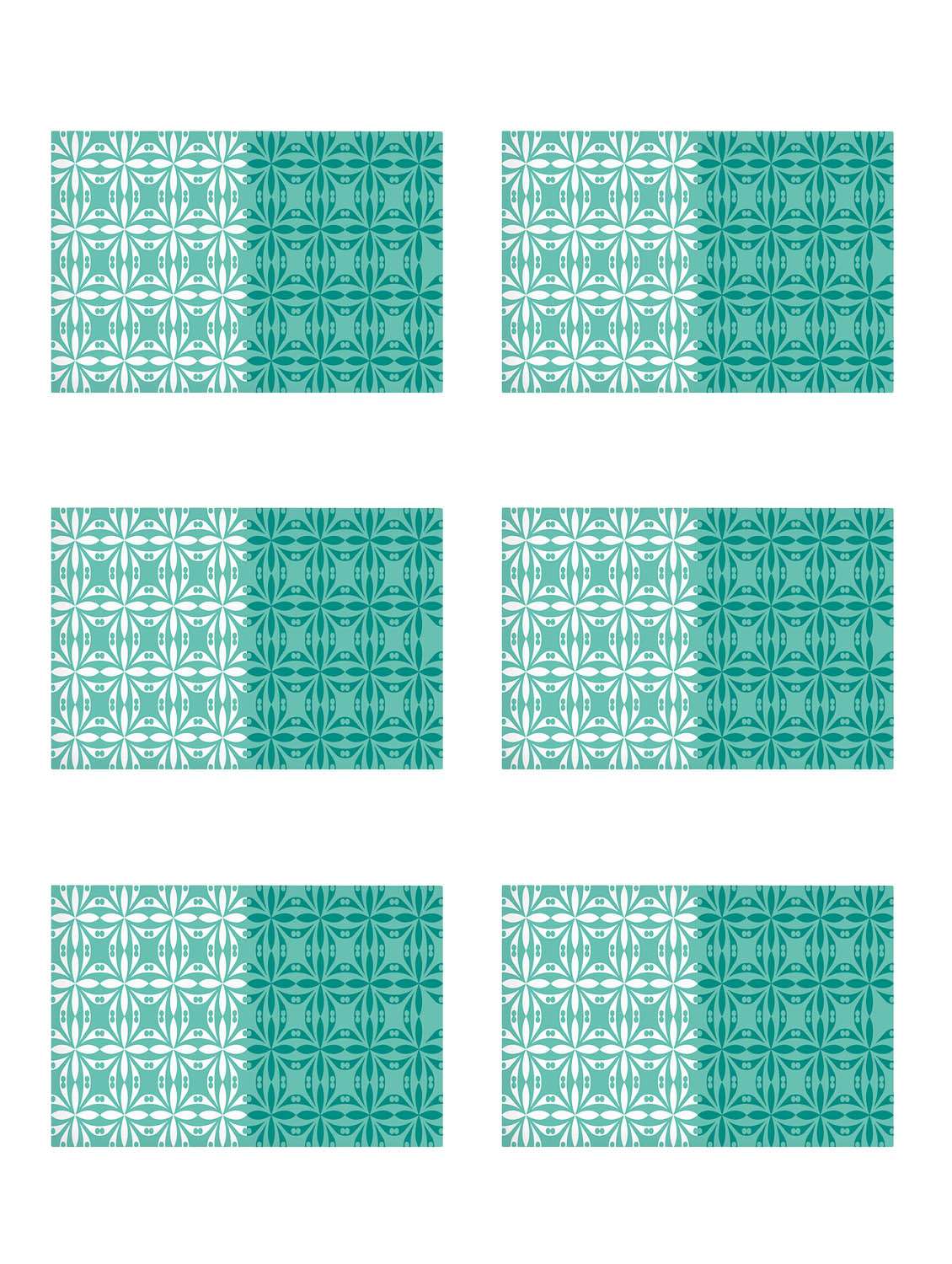 ambbi collections printed polyester placemat set of 6 pcs