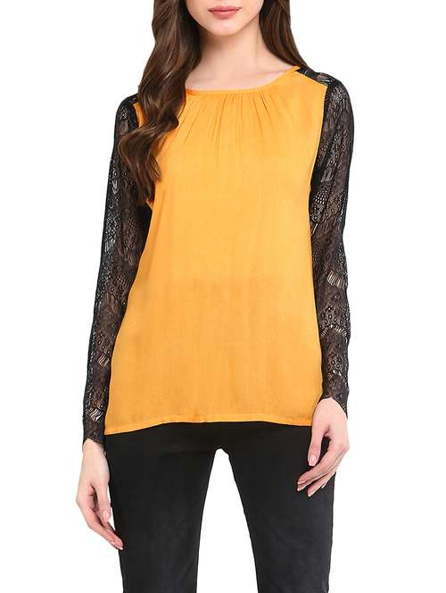 women's straight round neck top - 13882516 - Standard Image - 0