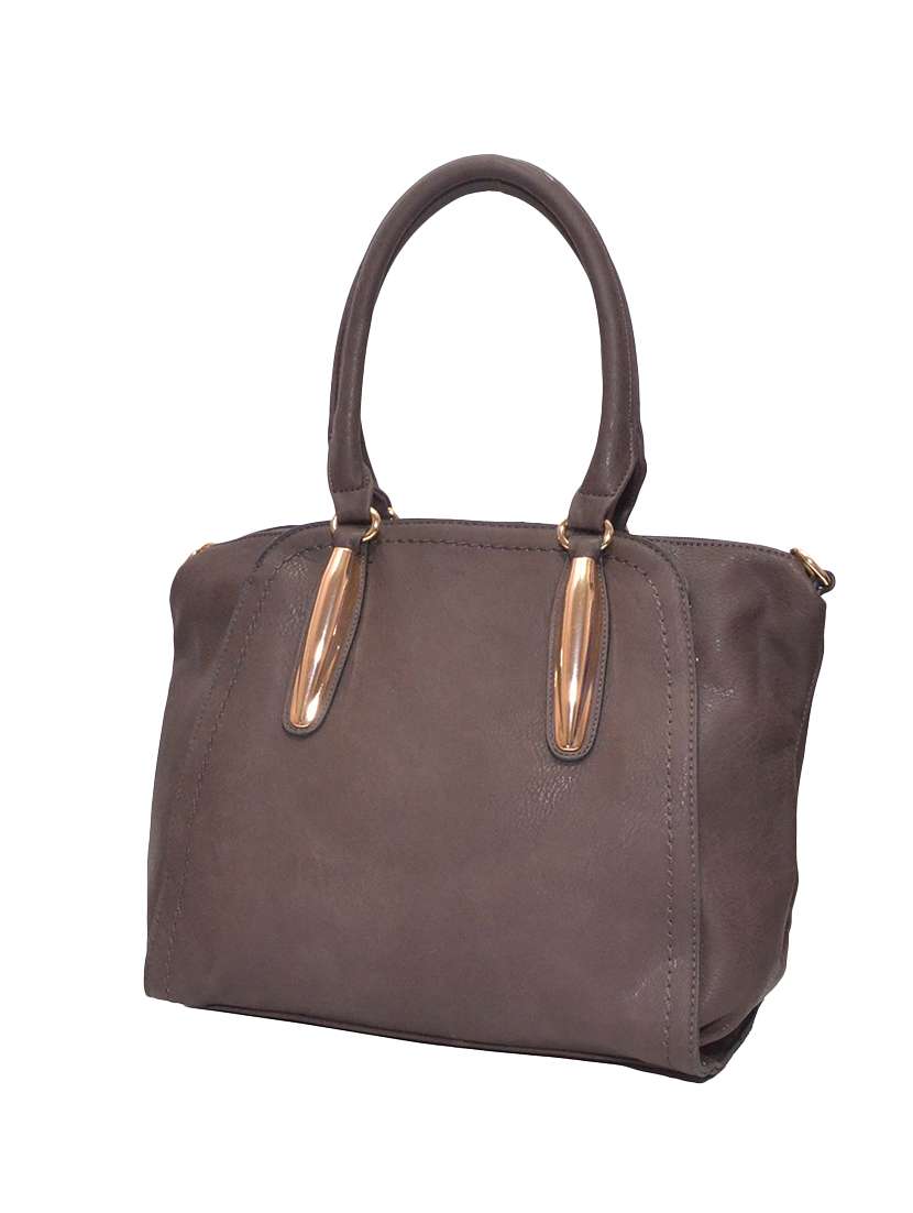 brown leatherette  regular handbag - 13884924 -  Standard Image - 3