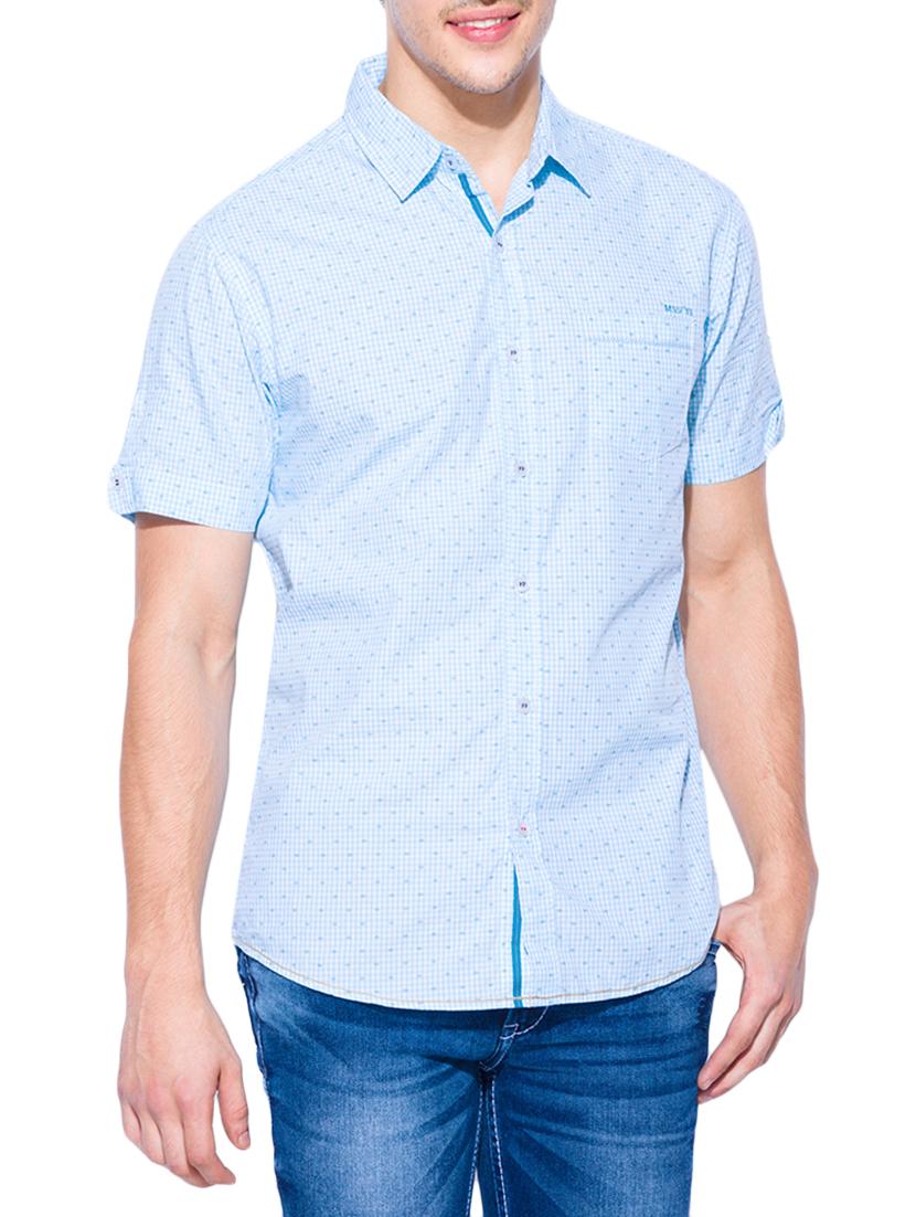 blue cotton casual shirt - 13900652 - Zoom Image - 0