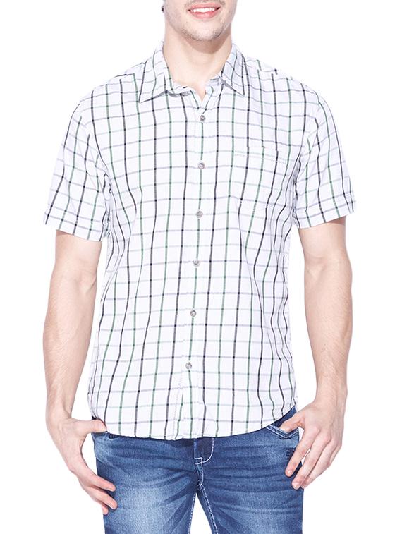 white cotton casual shirt - 13900660 - Zoom Image - 0