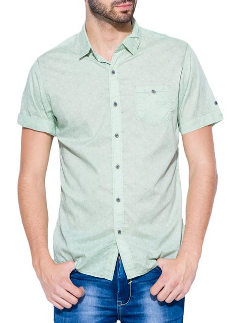 light blue cotton casual shirt - 13900715 - Standard Image - 0