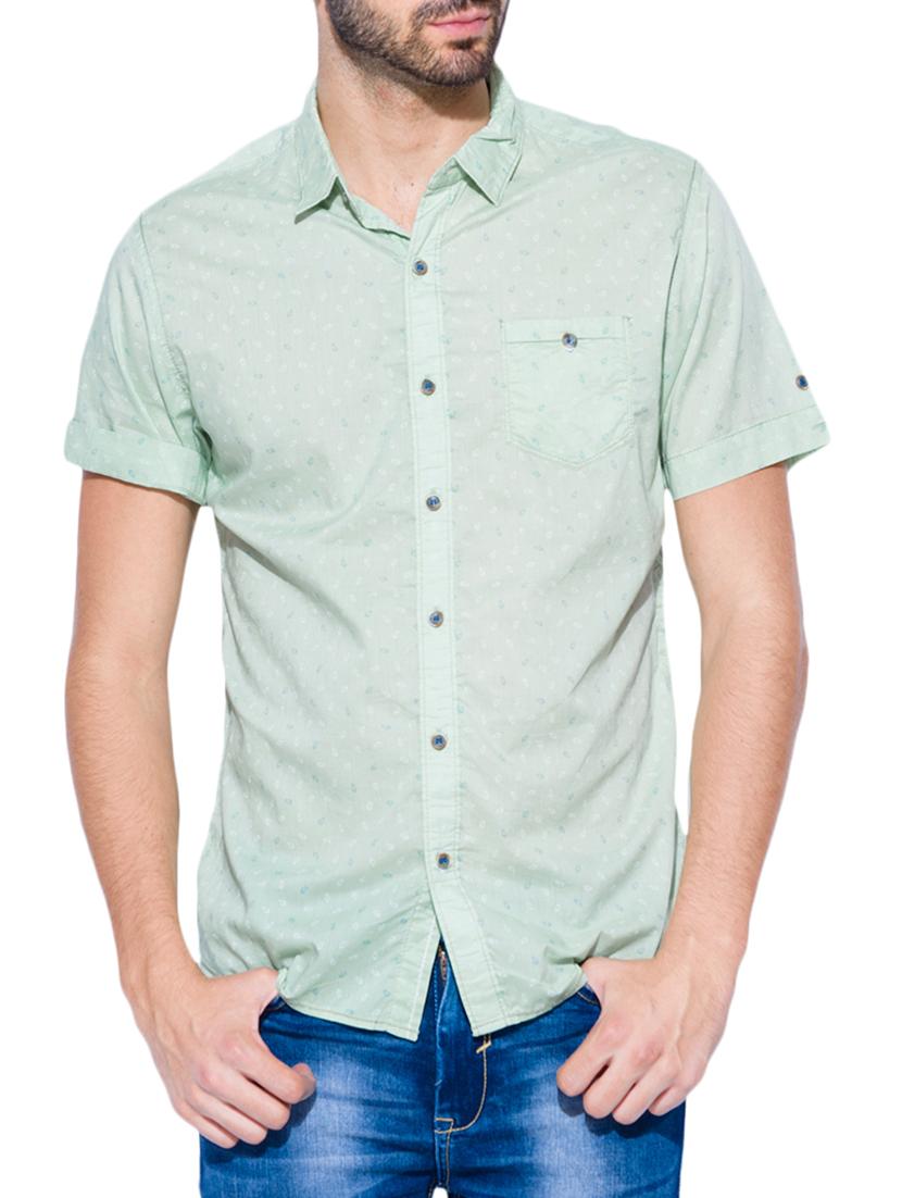 light blue cotton casual shirt - 13900715 - Zoom Image - 0
