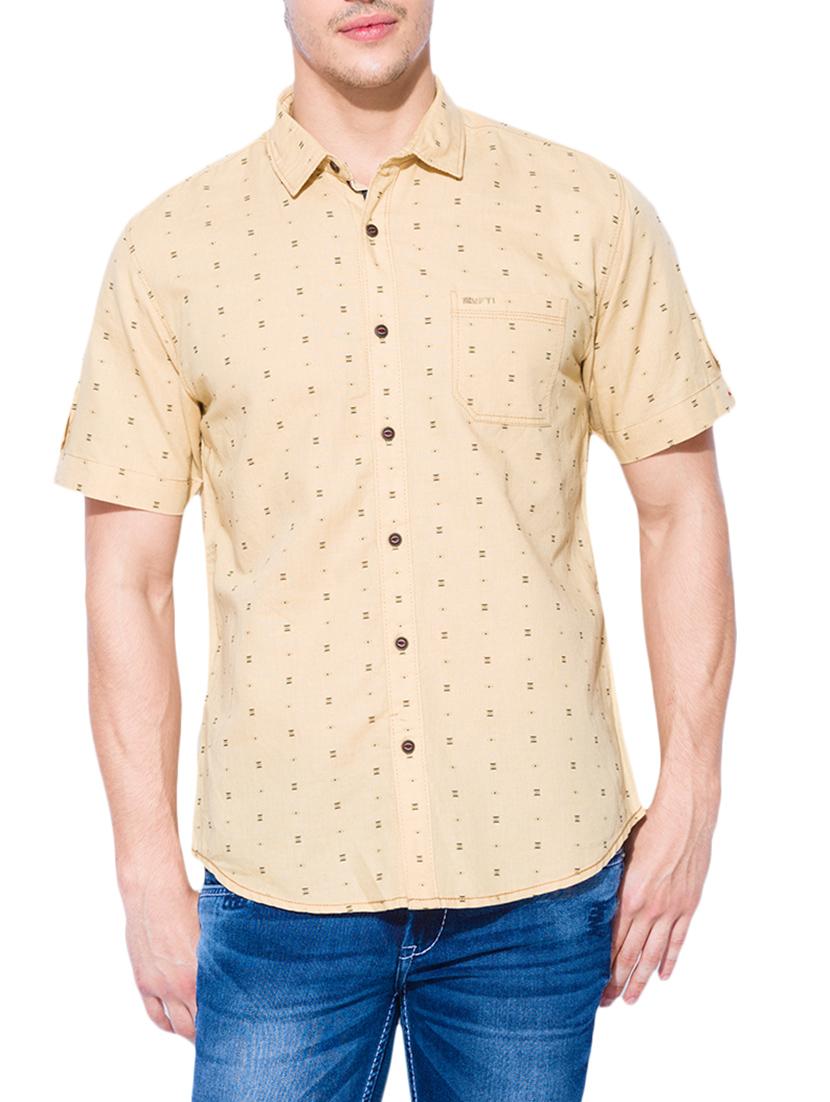 beige cotton casual shirt - 13900730 - Zoom Image - 0