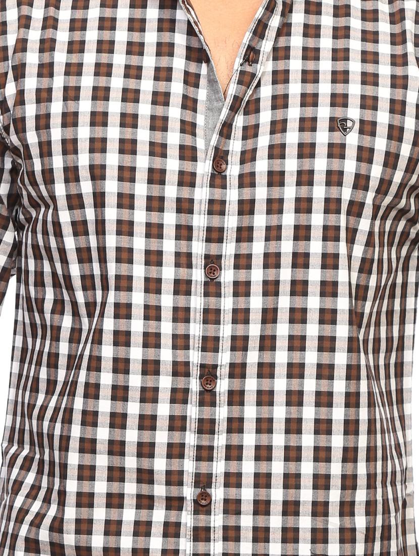 brown cotton casual shirt - 13900778 - Standard Image - 3