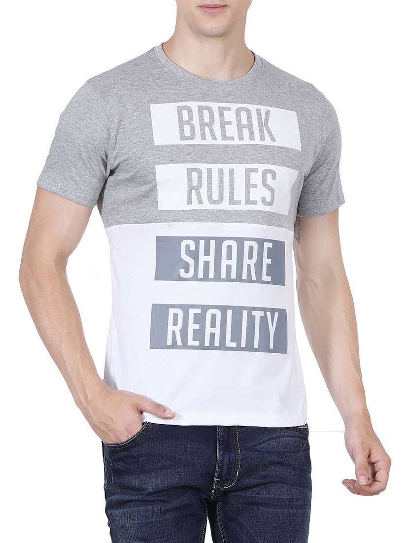 cotton slogan t-shirt
