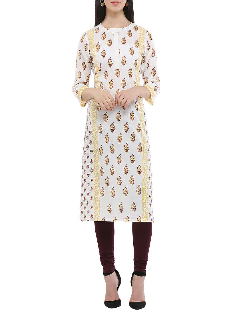 KAANCHIE NANGGIA white cotton printed kurta