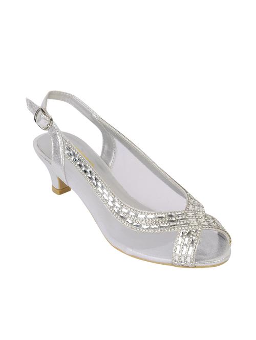 silver back strap sandal - 13904535 - Standard Image - 0