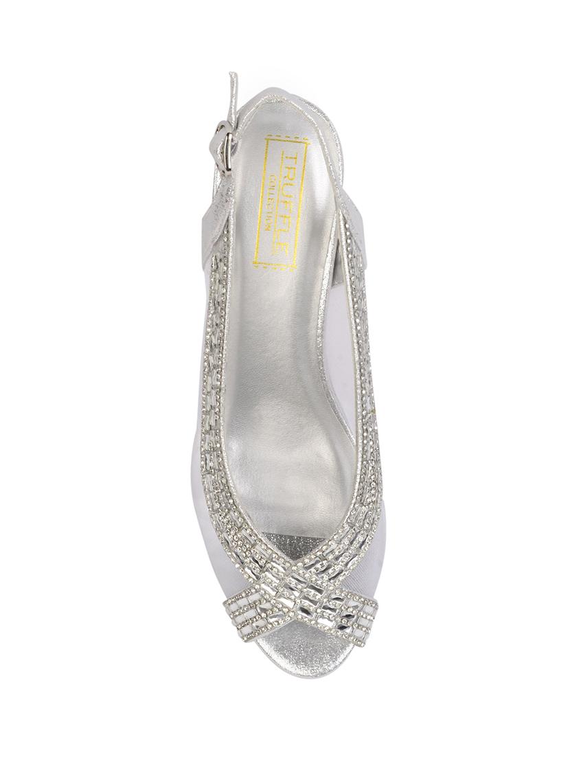 silver back strap sandal - 13904535 - Standard Image - 3