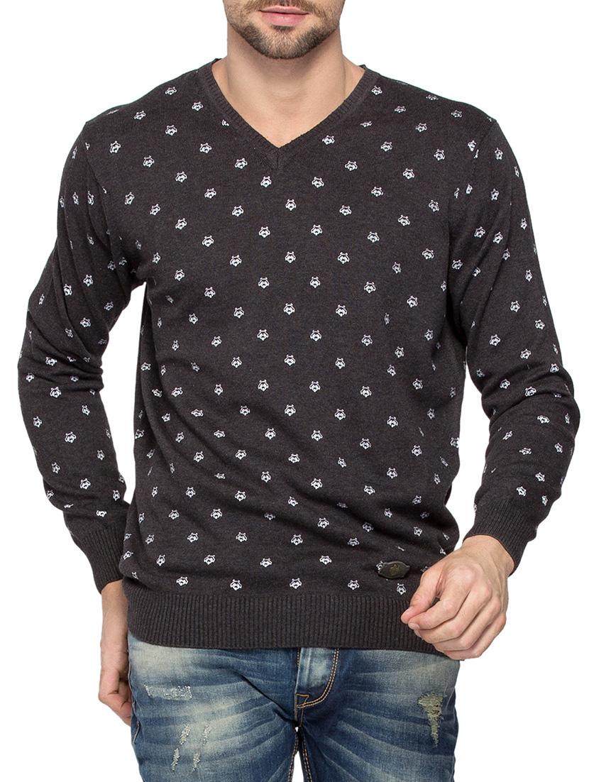 black printed cotton pullover - 13910128 -  Zoom Image - 0