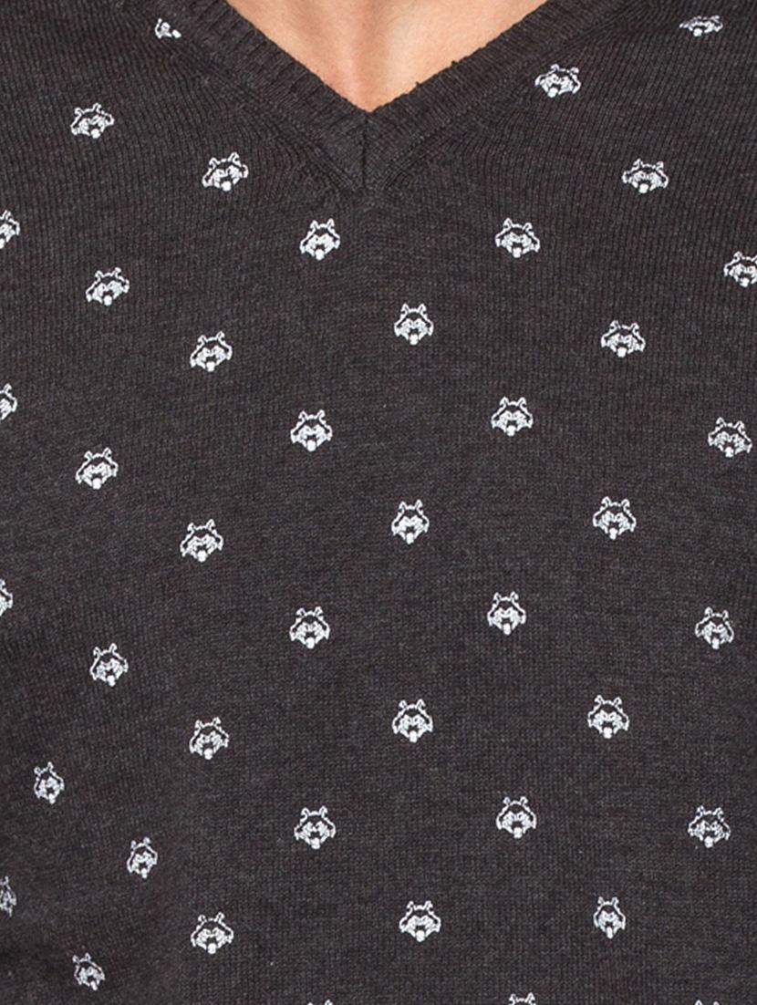 black printed cotton pullover - 13910128 - Standard Image - 3
