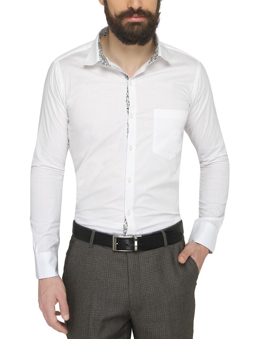white cotton casual shirt - 13911003 - Zoom Image - 0