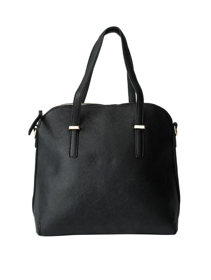 black leatherette regular handbag - 13916824 - Standard Image - 3