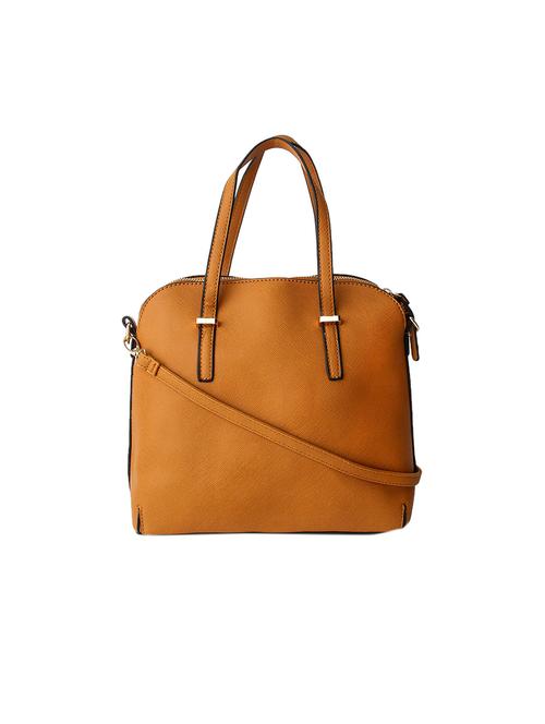 tan leatherette regular handbag - 13916825 - Standard Image - 0