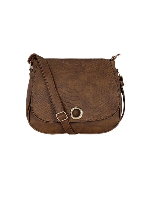 brown leatherette sling bag - 13916838 - Standard Image - 0