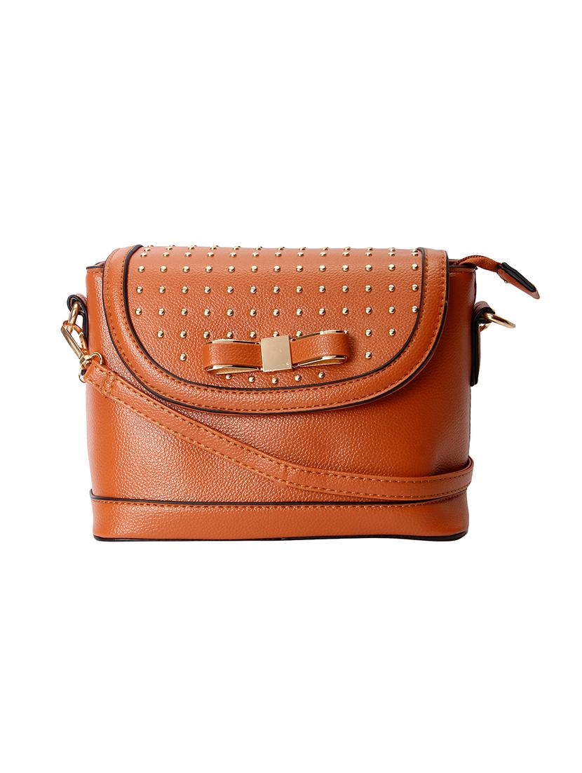 tan leatherette sling bag - 13916850 - Zoom Image - 0