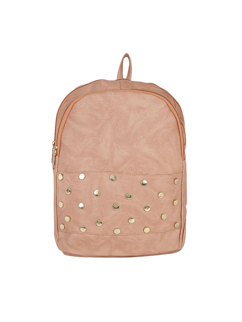 peach leatherette fashion backpack - 13916965 - Zoom Image - 0