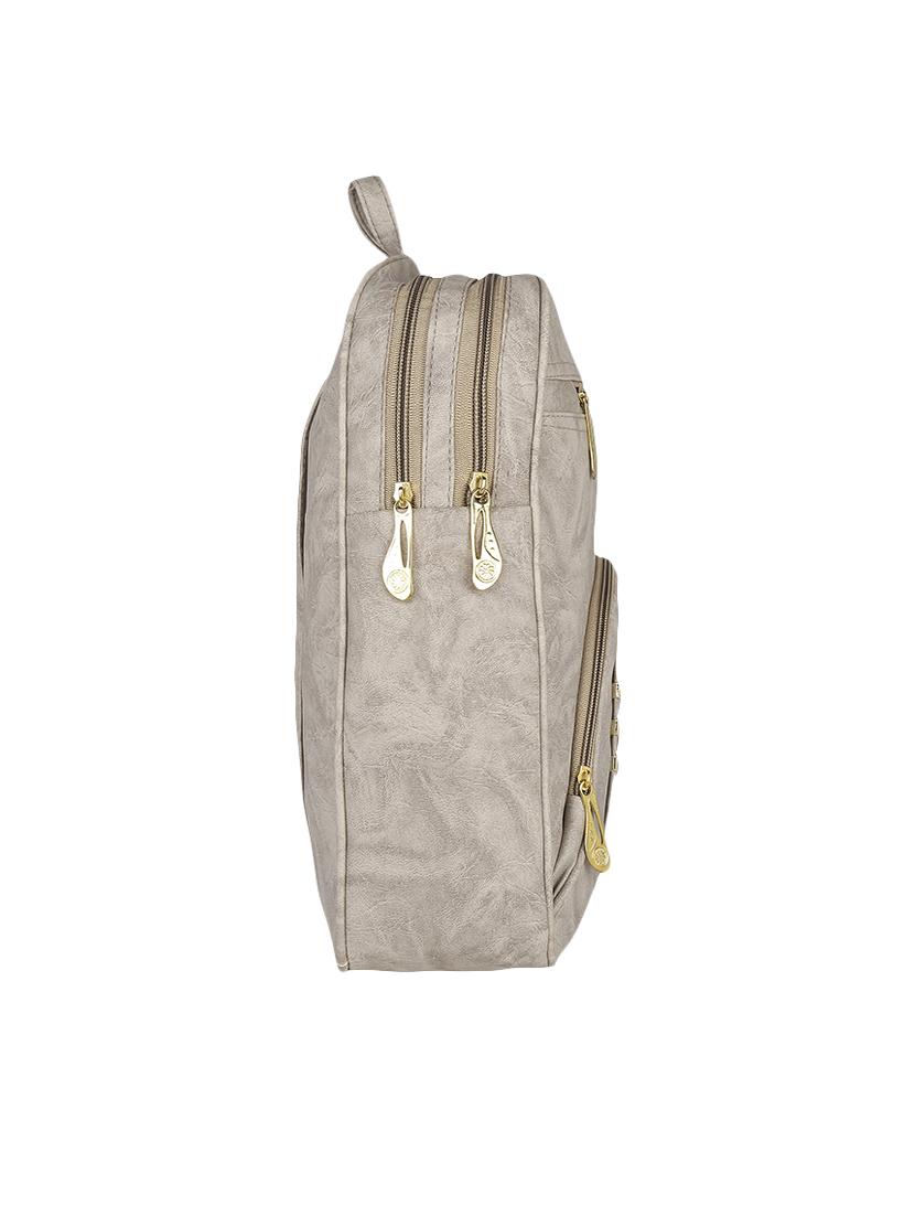beige leatherette backpack - 13916968 - Standard Image - 3