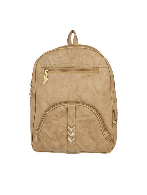 beige leatherette regular backpack - 13916974 -  Standard Image - 0