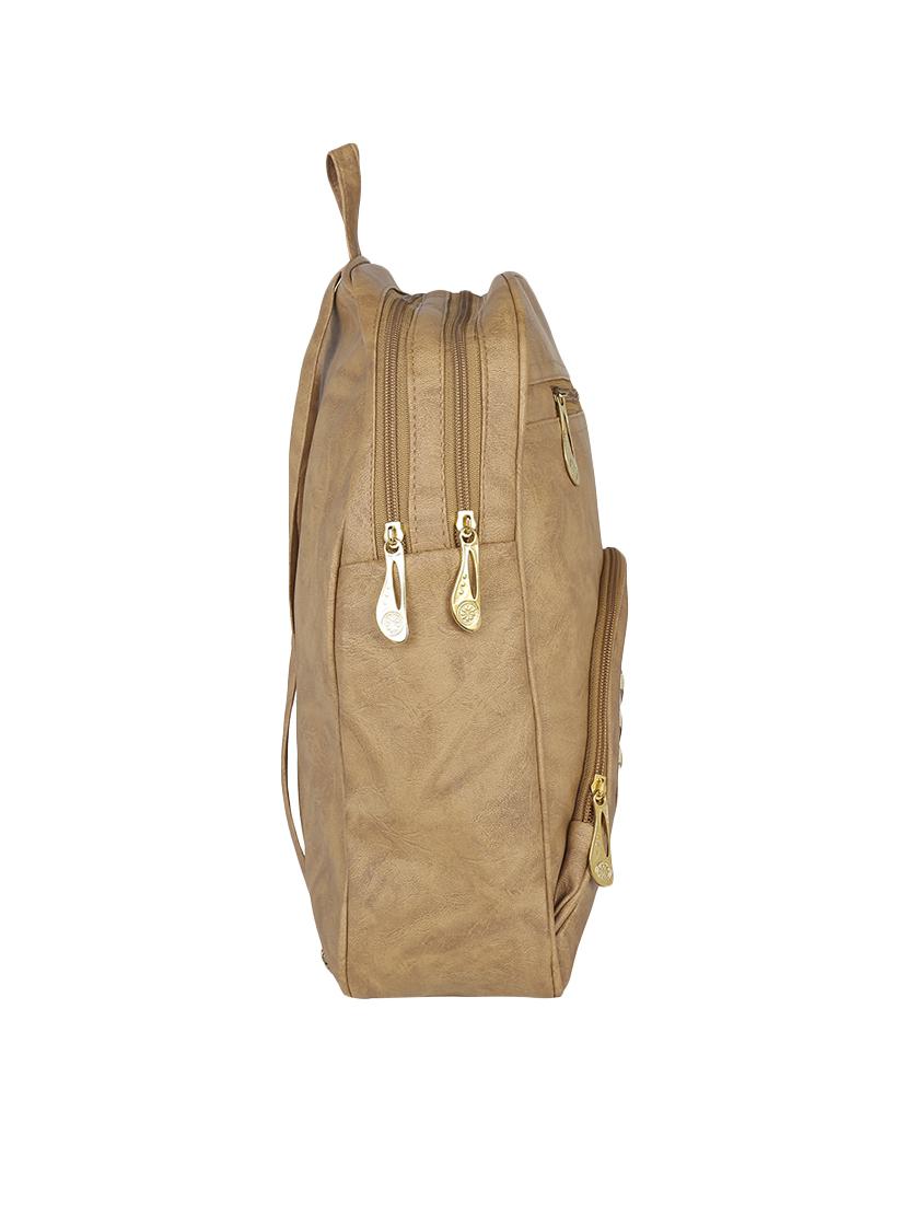 beige leatherette regular backpack - 13916974 - Standard Image - 3
