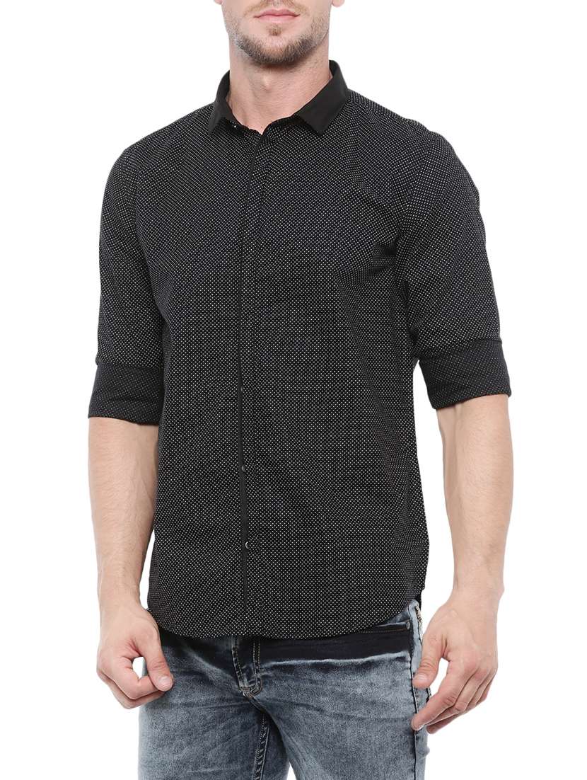 black cotton casual shirt