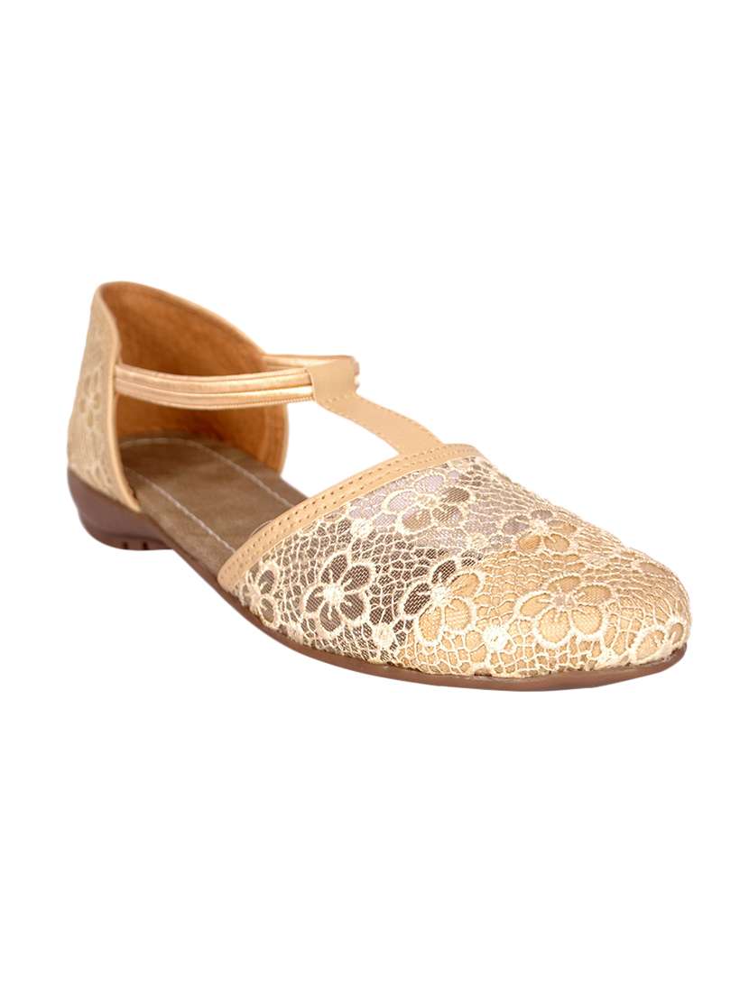 beige faux leather slip on ballerina