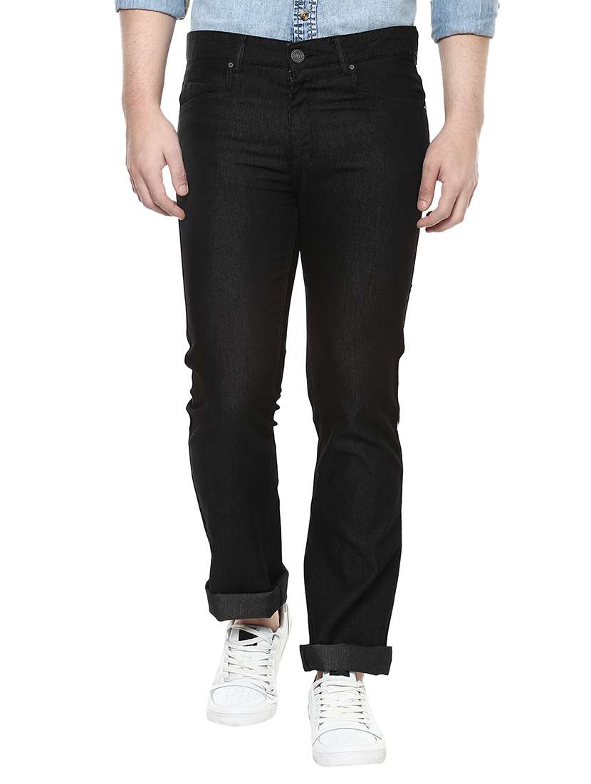 black cotton chinos casual trousers