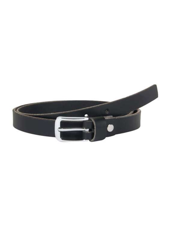 solid black faux leather belt