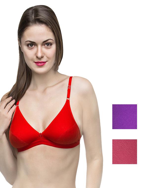 set of 3 floral patch bra - 13925418 - Zoom Image - 0
