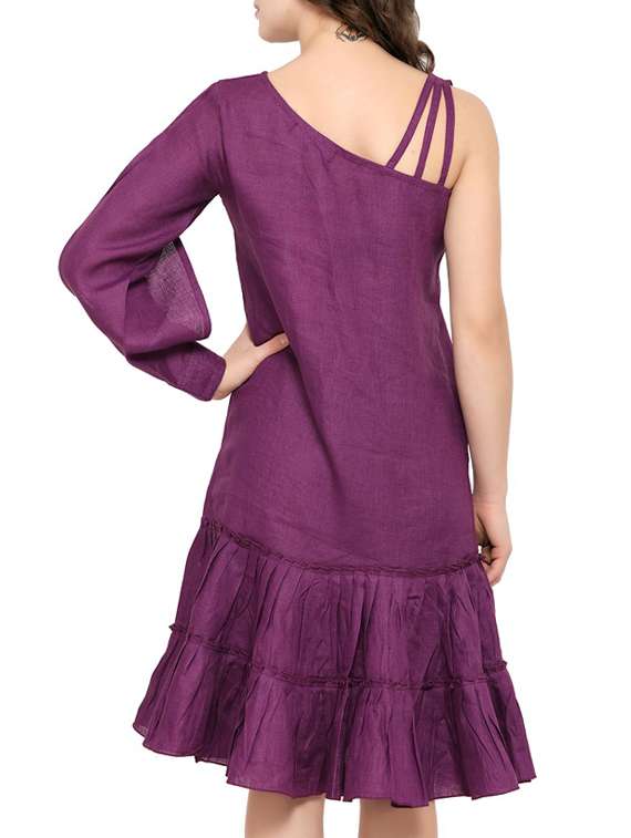 women's tiered dress solid dress - 13931978 -  Standard Image - 3
