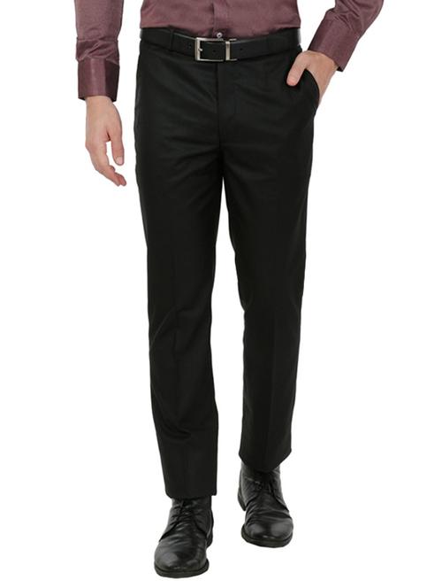 black polyester blend formal trouser - 13931983 -  Standard Image - 0