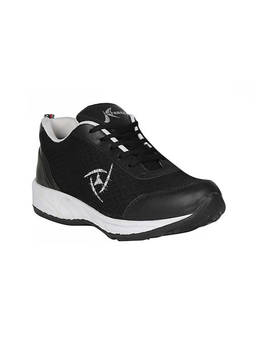 black mesh lace up sport shoes - 13932659 - Standard Image - 0