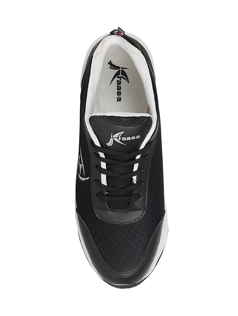 black mesh lace up sport shoes - 13932659 - Standard Image - 3