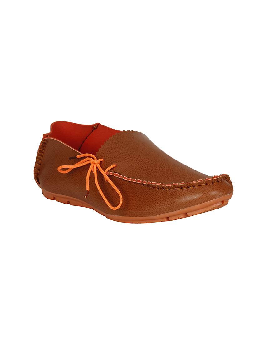 tan leatherette slip on loafer - 13936575 - Zoom Image - 0