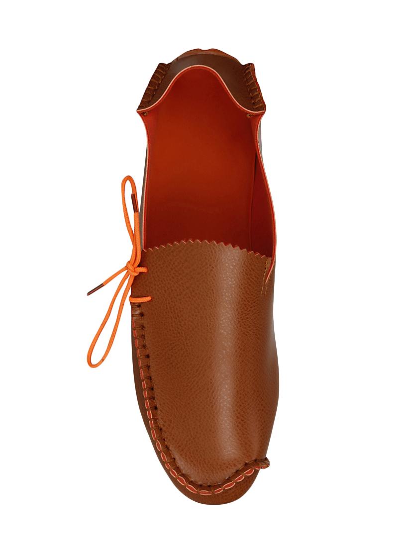 tan leatherette slip on loafer - 13936575 - Standard Image - 3