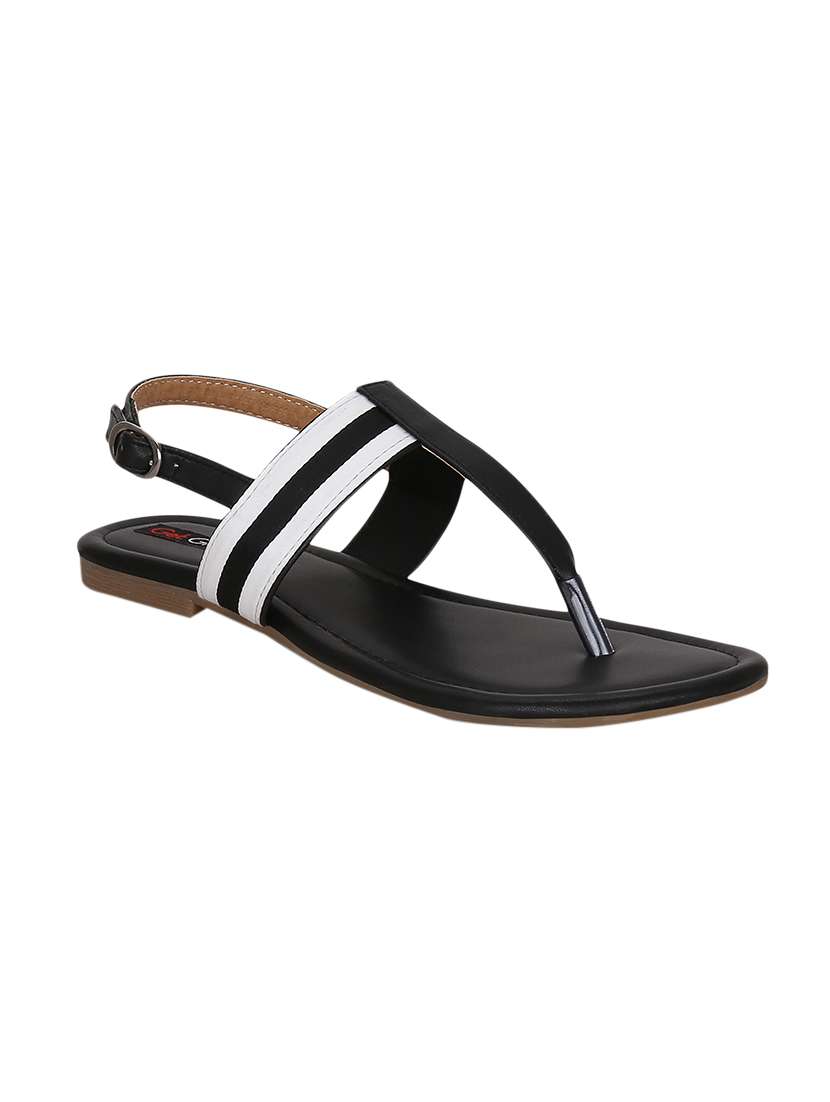 black back strap sandal