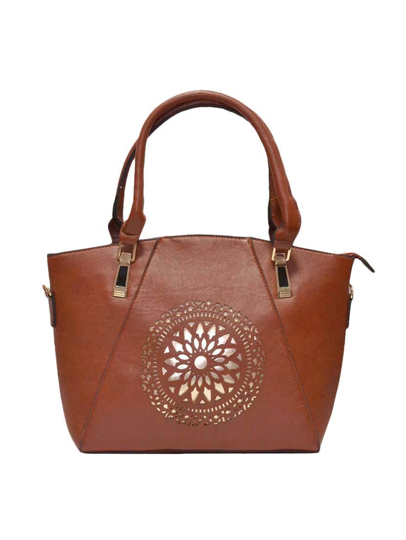 brown leatherette  regular handbag - 13939277 -  Zoom Image - 0
