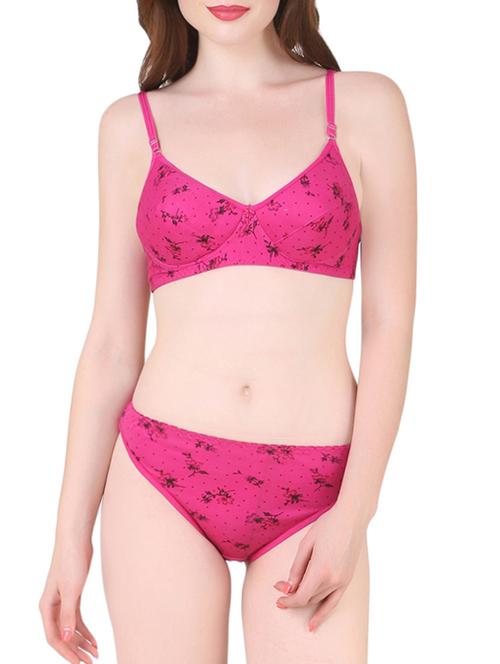 pink hosiery bra and panty set - 13940125 -  Standard Image - 0